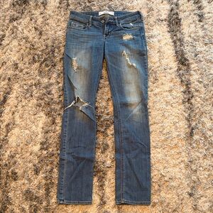 Hollister Ripped Blue Skinny Jeans